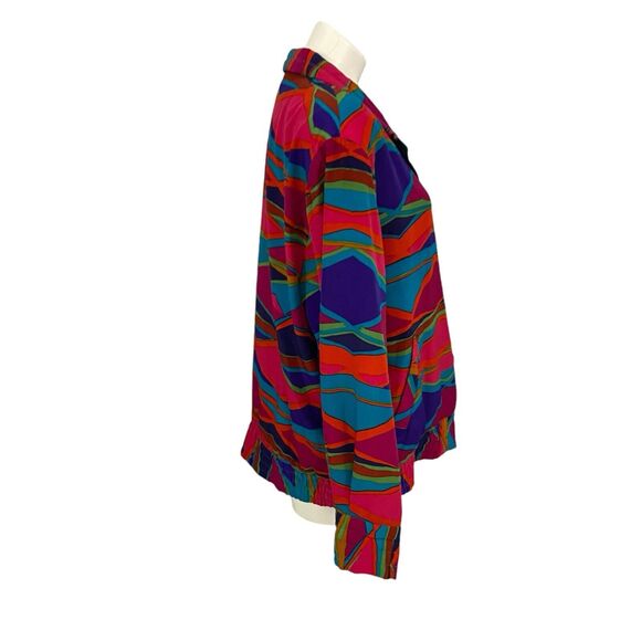 Tan Jay Blazer Womens 10 Vintage Jacket Work Office Casual Festival 90s Art - Picture 14 of 16